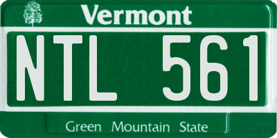 VT license plate NTL561
