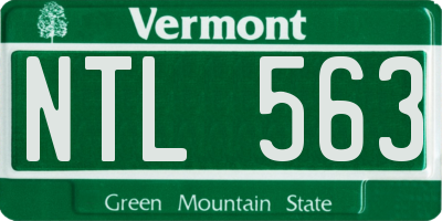 VT license plate NTL563