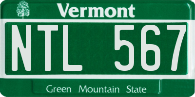 VT license plate NTL567