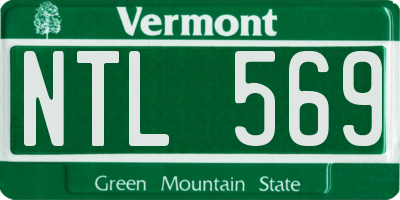 VT license plate NTL569
