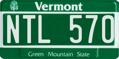 VT license plate NTL570