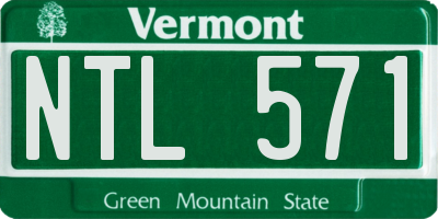 VT license plate NTL571