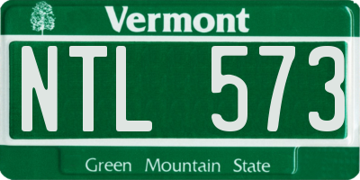 VT license plate NTL573