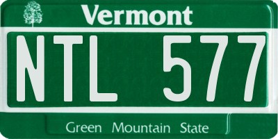 VT license plate NTL577