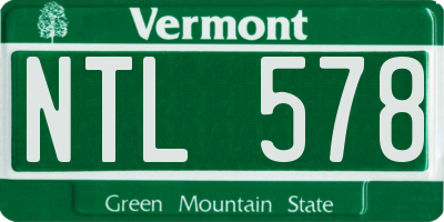 VT license plate NTL578