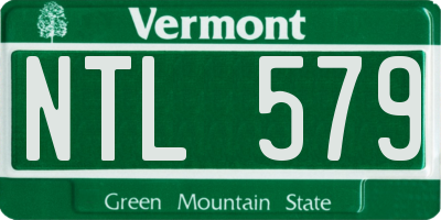 VT license plate NTL579