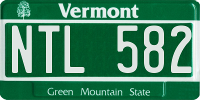 VT license plate NTL582