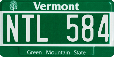 VT license plate NTL584