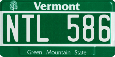 VT license plate NTL586