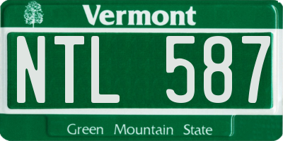 VT license plate NTL587