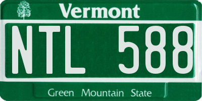VT license plate NTL588