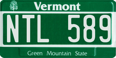 VT license plate NTL589