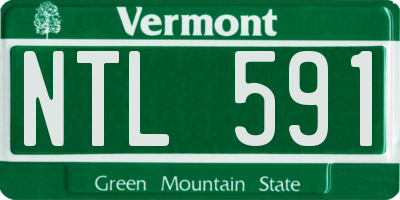 VT license plate NTL591