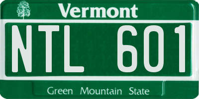 VT license plate NTL601