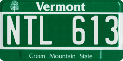 VT license plate NTL613