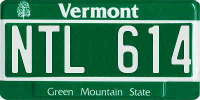VT license plate NTL614