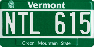 VT license plate NTL615