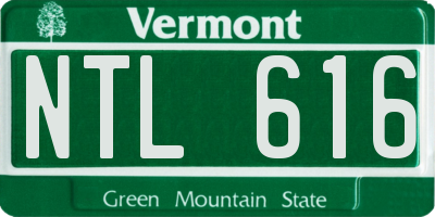 VT license plate NTL616