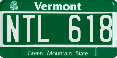 VT license plate NTL618