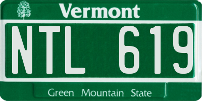 VT license plate NTL619