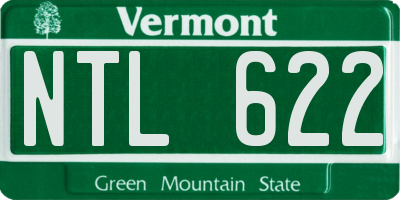 VT license plate NTL622