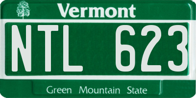 VT license plate NTL623