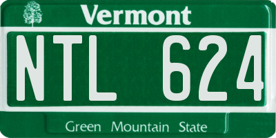VT license plate NTL624