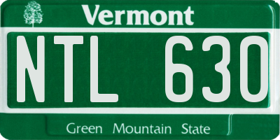 VT license plate NTL630