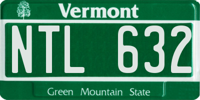 VT license plate NTL632
