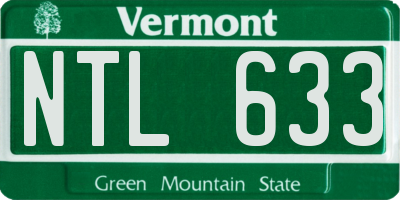 VT license plate NTL633