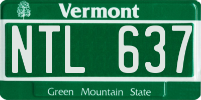 VT license plate NTL637