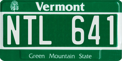 VT license plate NTL641