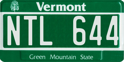 VT license plate NTL644