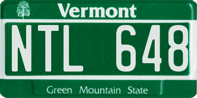VT license plate NTL648
