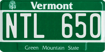 VT license plate NTL650
