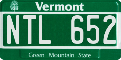 VT license plate NTL652