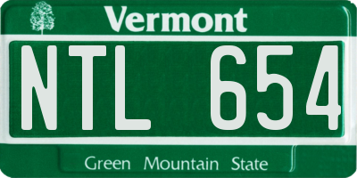 VT license plate NTL654