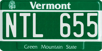 VT license plate NTL655