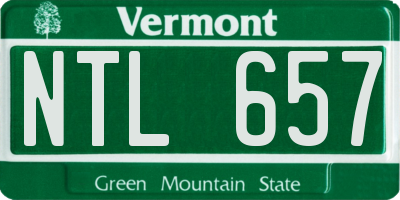 VT license plate NTL657