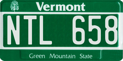 VT license plate NTL658