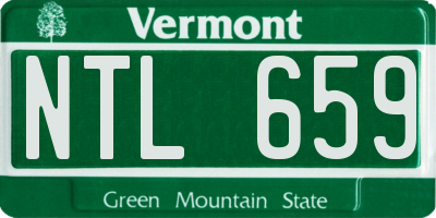VT license plate NTL659
