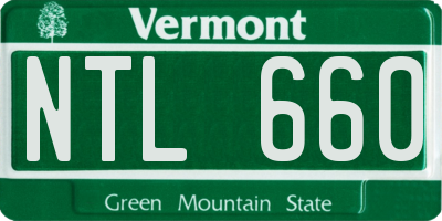 VT license plate NTL660
