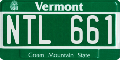 VT license plate NTL661