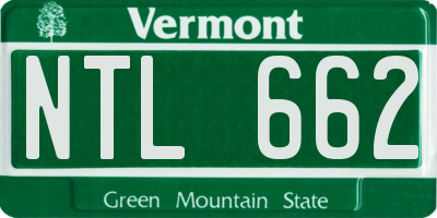 VT license plate NTL662