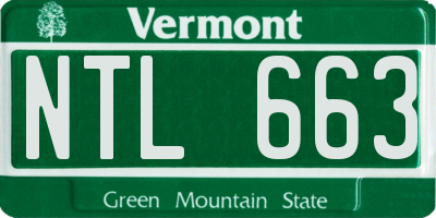VT license plate NTL663
