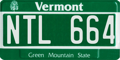 VT license plate NTL664