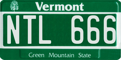 VT license plate NTL666