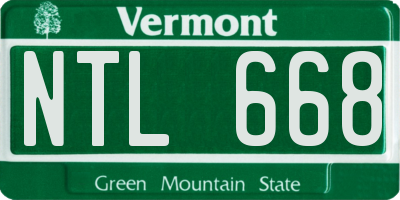 VT license plate NTL668