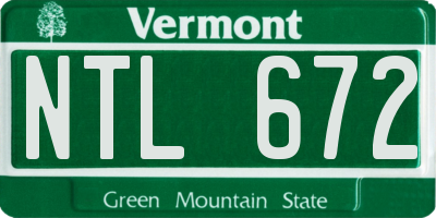 VT license plate NTL672
