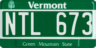 VT license plate NTL673